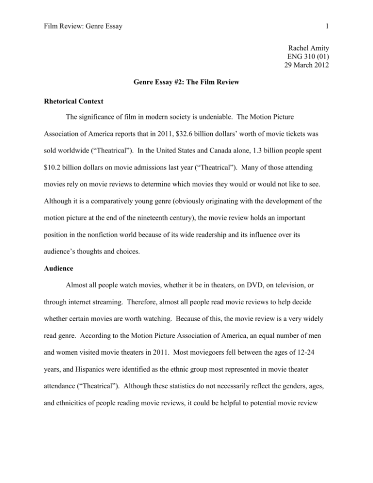 Movie review essay 200 words