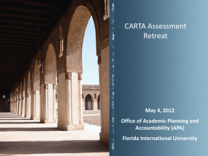 CARTA Assessment Retreat - Office of Academic Planning