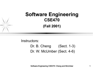 Software Engineering CSE470 - Department of Computer Science