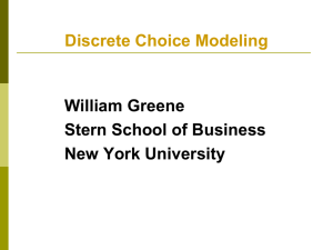 Part 9: Multinomial Logit - NYU Stern School of Business