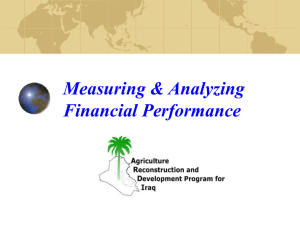 ANALYZING FINANCIAL POSITION AND PERFORMANCE