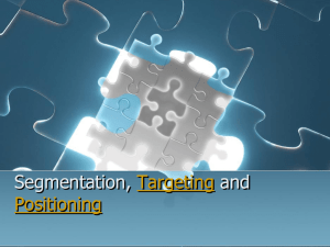 Segmentation , Targeting and Positioning