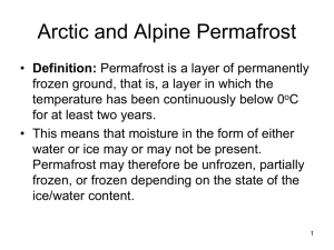 Arctic and Alpine Permafrost - Atmospheric Sciences at UNBC