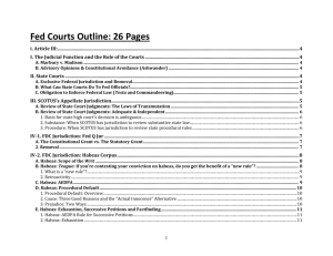 Fed Courts Outline: 26 Pages