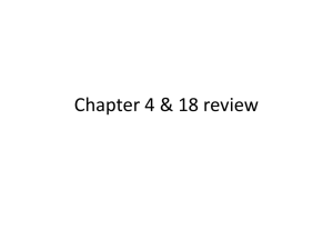 Chapter 4 & 18 review