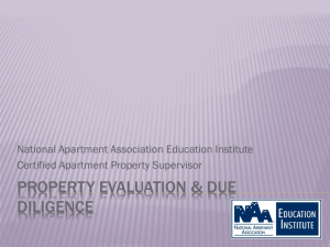 Property Evaluation and Due Dilligence Presentation