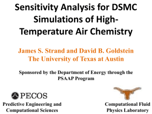 Sensitivity Analysis for DSMC Simulations of High