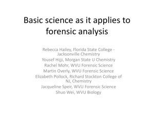 Basic Science and Forensic Analysis (PowerPoint) WVU 2013