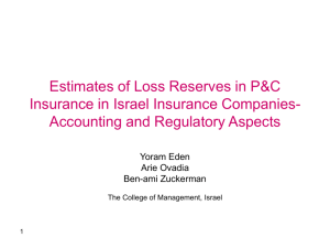 The Accuracy of the Estimates of Loss Reserves in P&L Insurance of