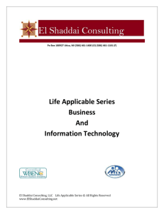 Objectives - El Shaddai Consulting