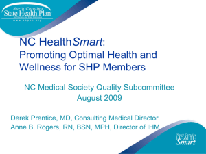 Promoting Optimal Health and Wellness for SHP Members