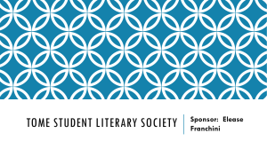 Tome Student Literary Society