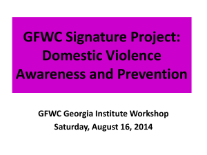 Institute 2014 GFWC Signature Project Workshop PowerPoint