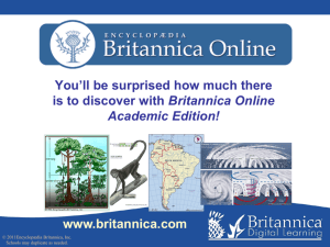 Britannica Online Academic Edition PPT Presentation