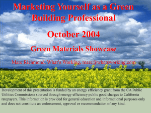 Marketing Green - Frontier Associates LLC