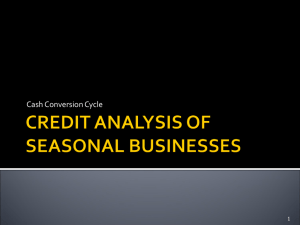 credit analysis of seasonal businesses