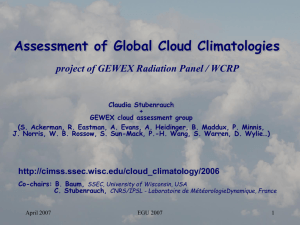 Cloud properties from Satellite Observations using IR Sounders