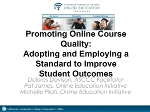 Adopting and Employing a Standard to Improve Student Outcomes
