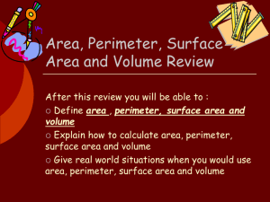 Area and Perimeter Review