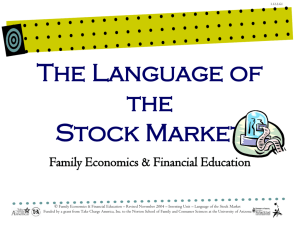 stock market - Finance in the Classroom