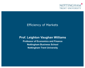 market - Professor Leighton Vaughan Williams