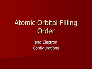 Atomic Orbital Filling Order