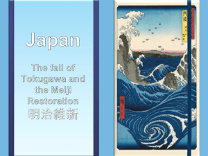 3 – Fall of Togukawa and restoration of emperor Meiji