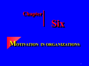 Chapter 5: Motivation
