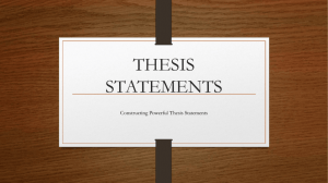 thesis statements - Ashley Warawa