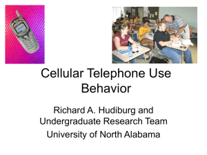 Cellular Telephone Use Behavior