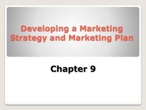 Chapter 09 & 10 Marketing Strategy & Successful Products