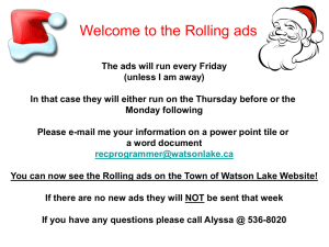 Welcome to the Rolling Ads