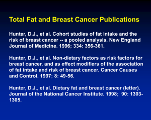 Pooling Project Studies Included in the Type of Dietary Fat Analyses