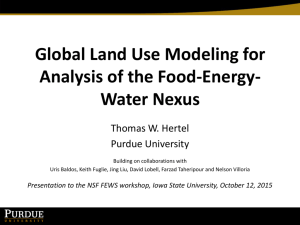 Global Land Use Modeling for Analysis of the