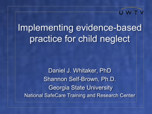 Implementing interventions for child neglect