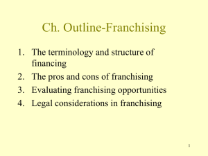Ch. Outline-Franchising