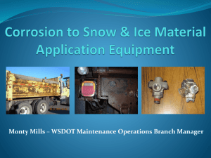 Corrosion to Snow & Ice Material Application Equipment