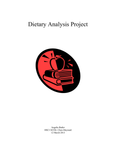 HSCI 365-Dietary Analysis Project