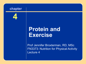 FN3373, Lecture 4 (OWL) – Ch 4 (Protein)