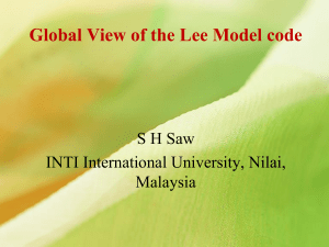 Global view of the Lee Model code - Institute for Plasma Focus Studies