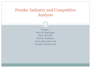 Penske: Industry and Competitive Analysis