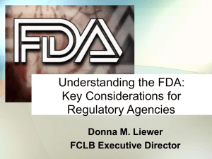 Food and Drug Administration - Federation of Chiropractic Licensing