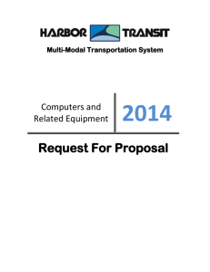 Harbor Transit Computers and Related Equipment Requirements