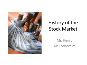 History of the Stock Market