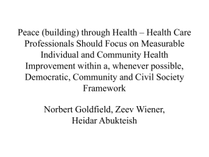 Norbert Goldfield - Peace (building) through Health