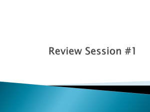 Review Session #1 - Effingham County Schools