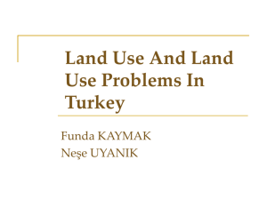 Determinants of Land Use and Land Use Problems in Turkey