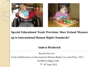 Special Educational Needs Provision - National University of Ireland