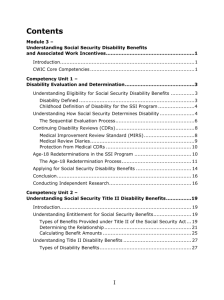 Module 3 – Understanding Social Security Disability Benefits and
