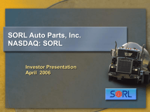 Truck market - SORL Auto Parts, Inc.